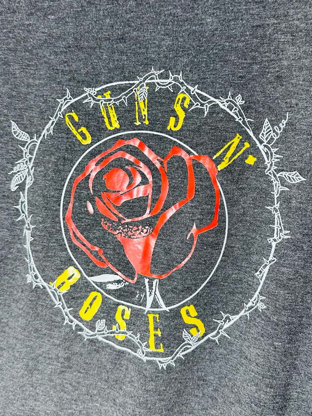 Guns N' Roses Charcoal Grey Graphic Muscle Tank Top M Band Tee Sleeveless T - Picture 3 of 11